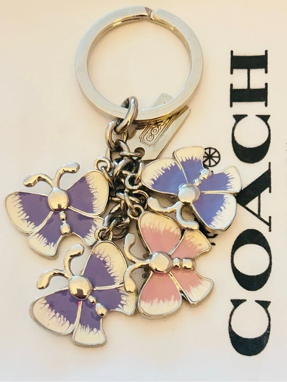 EXTREMELY RARE Coach Y2K Butterfly Charm Keychain/ Bag Charm